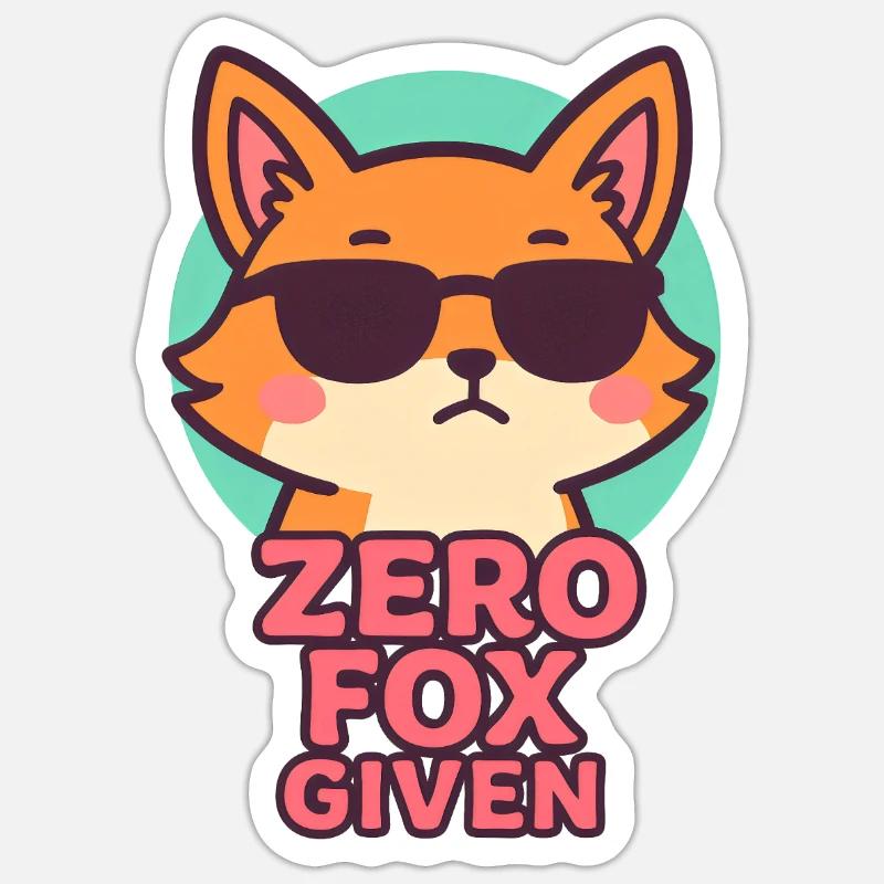 Zero Fox Given Cool Fox Sticker size S (10 x 10 cm)