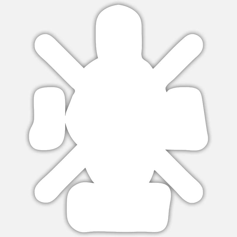 Jga Crew Affe - Sticker Größe S (10 x 10 cm) - Mattweiß