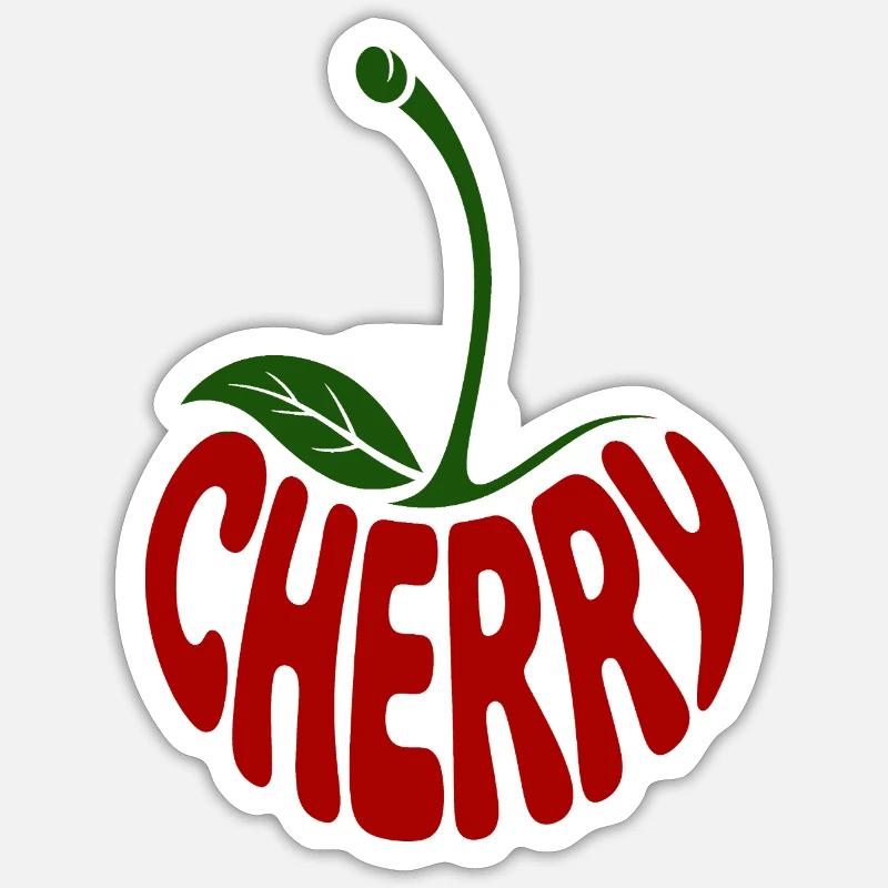 Cherry - Cool Fruit Logo - Sticker size S (10 x 10 cm) - white matte