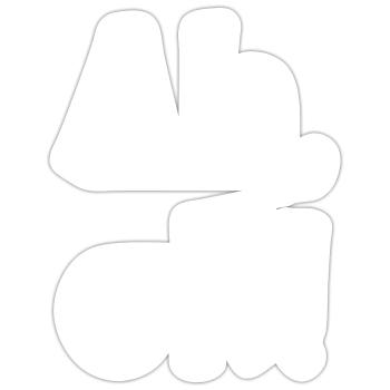 AH OK - Sticker Größe S (10 x 10 cm) - Mattweiß - Vorne