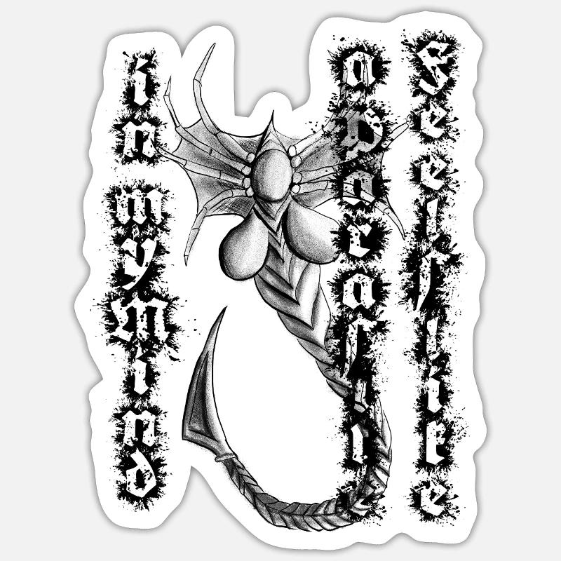 parasite 2 - Sticker Größe S (10 x 10 cm) - Mattweiß
