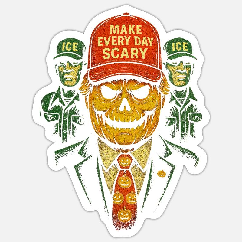 Kürbis Totenschädel Halloween Mode Statement - Sticker Größe S (10 x 10 cm) - Mattweiß
