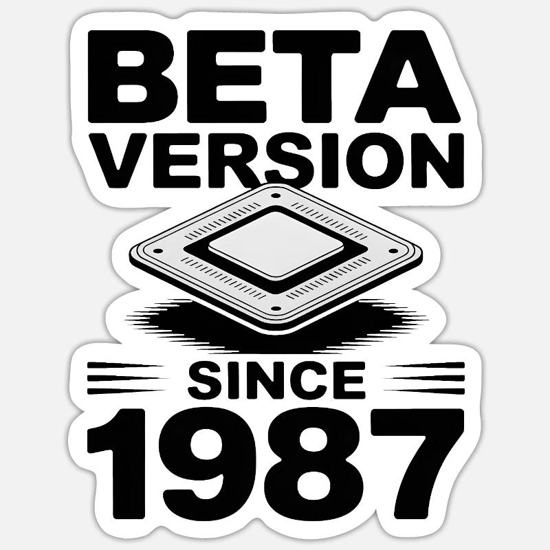 Futuristic Microchip Printing Design Sticker size S (10 x 10 cm)