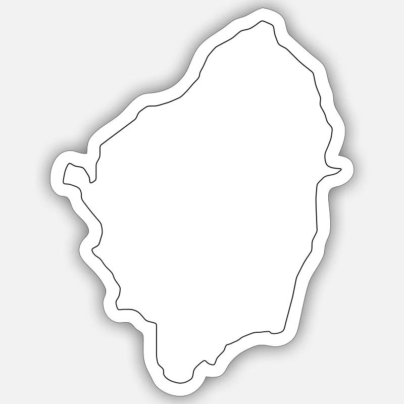 Naxos - Sticker size S (10 x 10 cm) - white matte