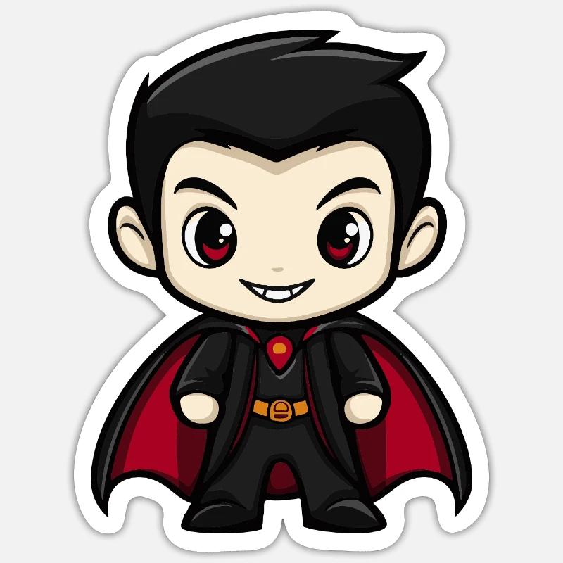 Vampir Comic Sticker Größe S (10 x 10 cm)