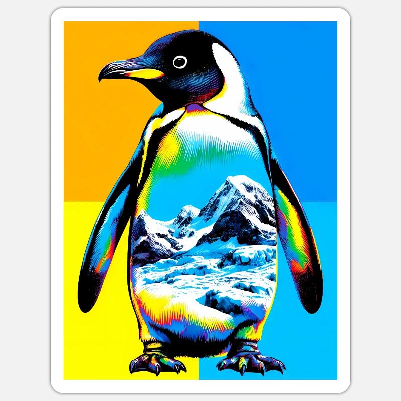 penguin - Sticker size S (10 x 10 cm) - white matte