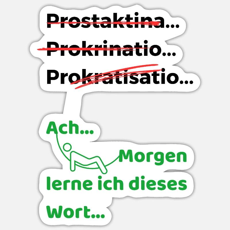 Procrastination funny saying hammock Sticker size S (10 x 10 cm)