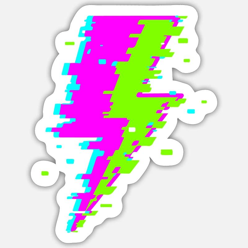 Psychedelic Digital Beam Sticker size S (10 x 10 cm)