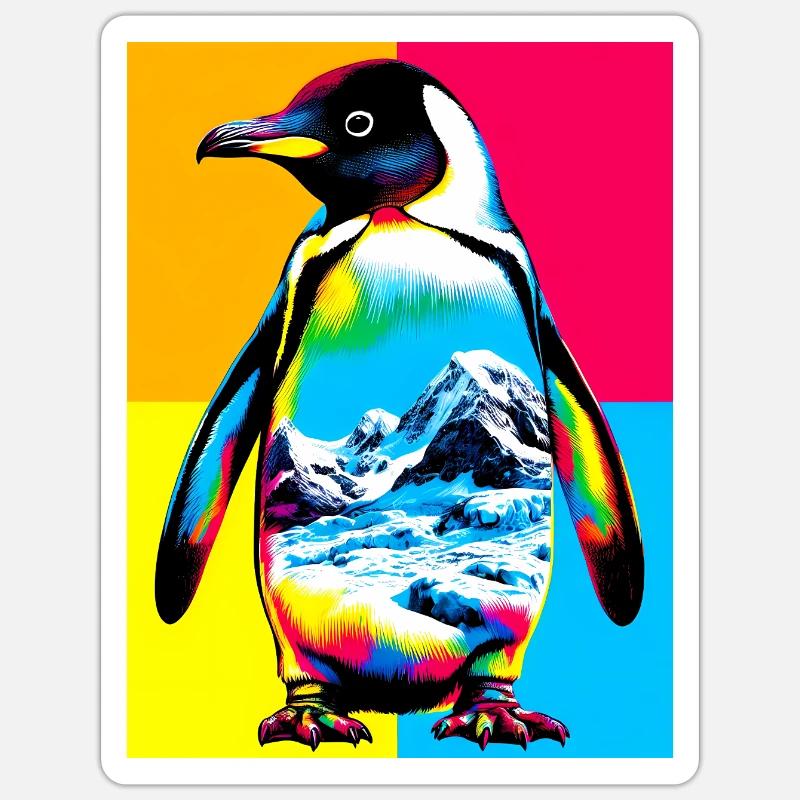 penguin - Sticker size S (10 x 10 cm) - white matte