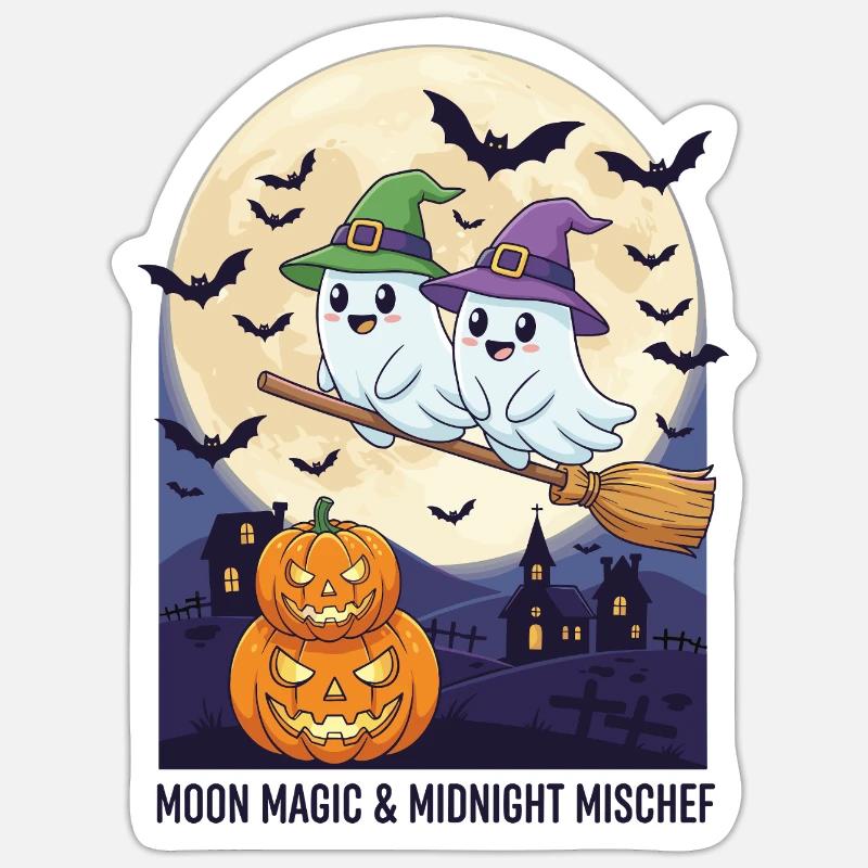 Moon Magic & Midnight Mischef Sticker size S (10 x 10 cm)