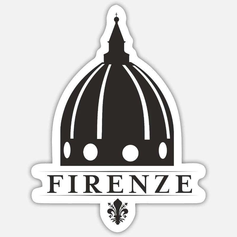 Florence - Sticker size S (10 x 10 cm) - white matte