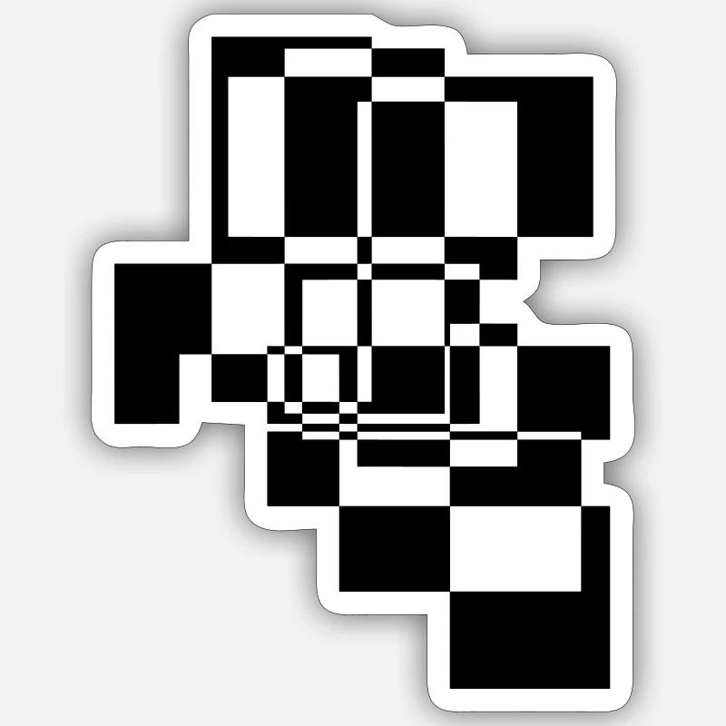 Abstract Shapes and Patterns Gift - Sticker size S (10 x 10 cm) - white matte