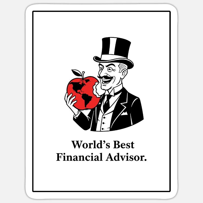 The capitalist - Sticker size S (10 x 10 cm) - white matte