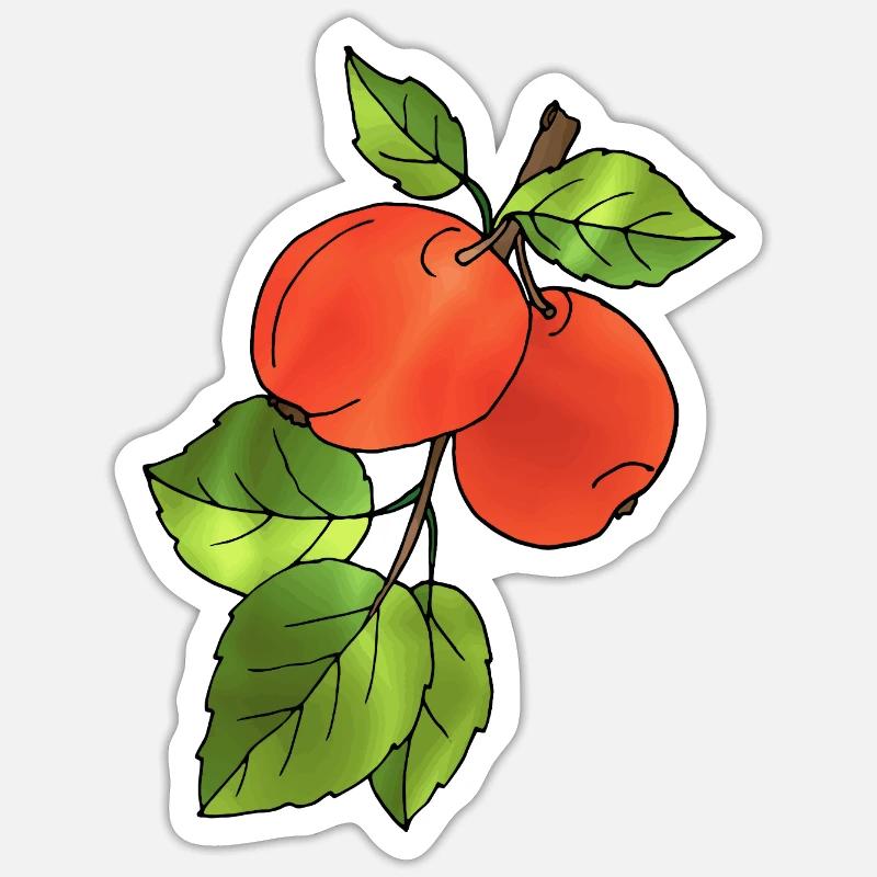 Apples - Sticker size S (10 x 10 cm) - white matte