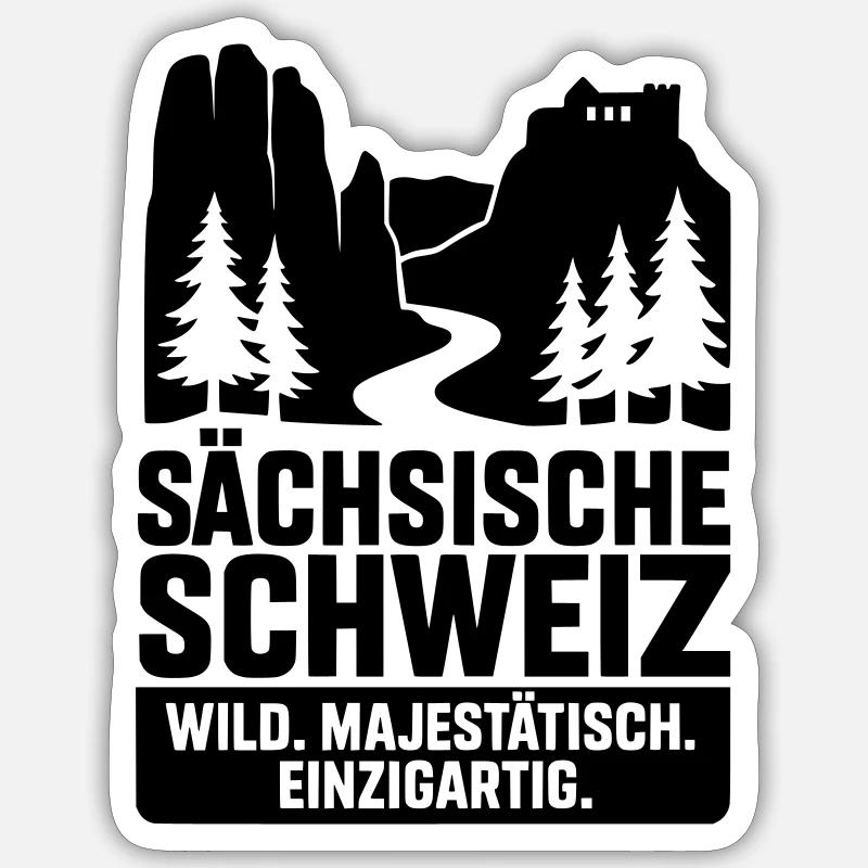 sächsische Schweiz Sticker Größe S (10 x 10 cm)