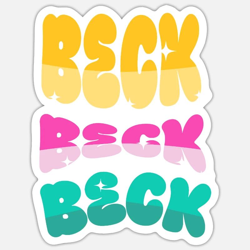 Beck - Sticker taille S (10 x 10 cm) - blanc mat