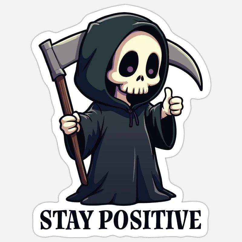 Restez positif Sticker taille S (10 x 10 cm)