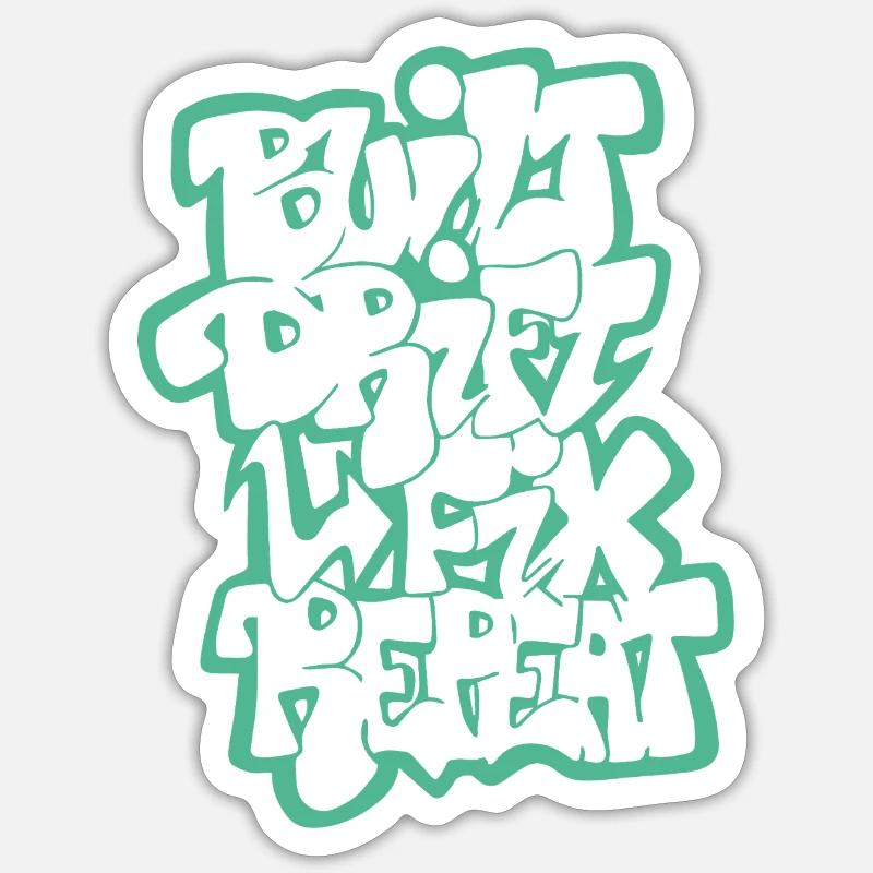 Dérivée construite Fix Répéter 04 Sticker taille S (10 x 10 cm)