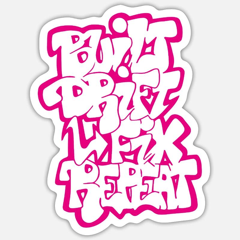 Built Drift Fix Repeat 03 Sticker size S (10 x 10 cm)