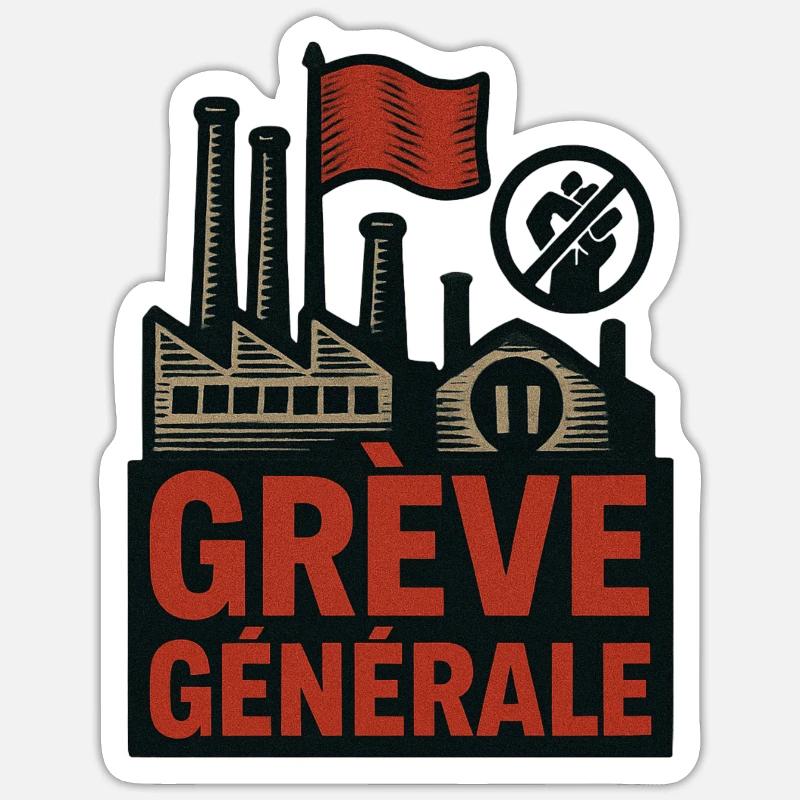 General strike Sticker size S (10 x 10 cm)