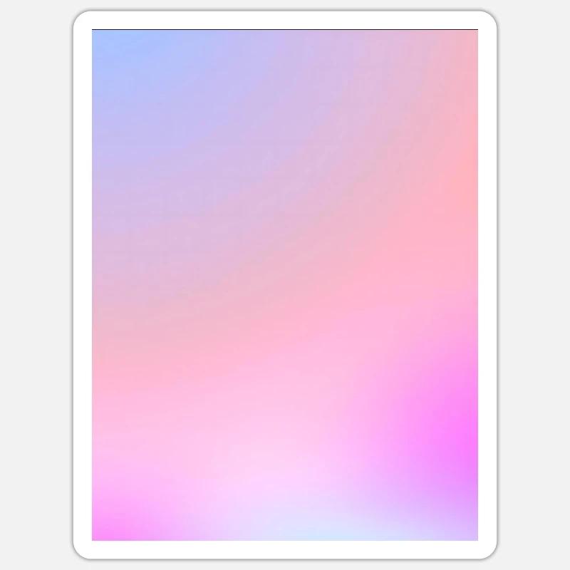 Dreamy Cotton Candy Pastel Gradient - Sticker size S (10 x 10 cm) - white matte