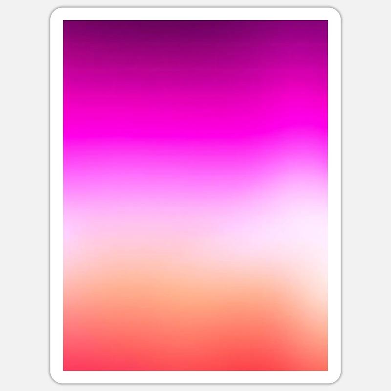 Strahlender Pastell-Sonnenuntergangsgradient - Sticker Größe S (10 x 10 cm) - Mattweiß