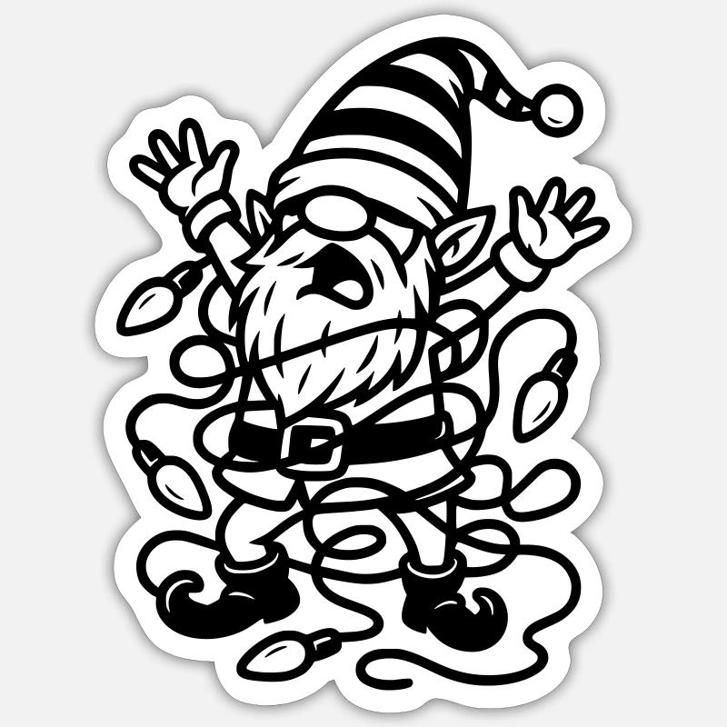 Imp String Lights - Sticker size S (10 x 10 cm) - white matte