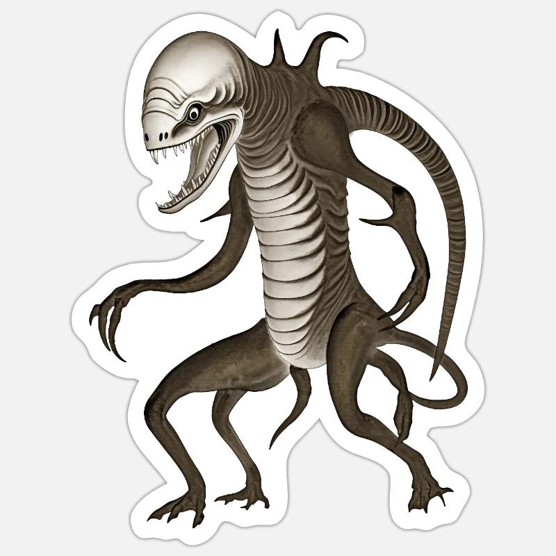 BUG #10 - dark hell - Sticker size S (10 x 10 cm) - white matte