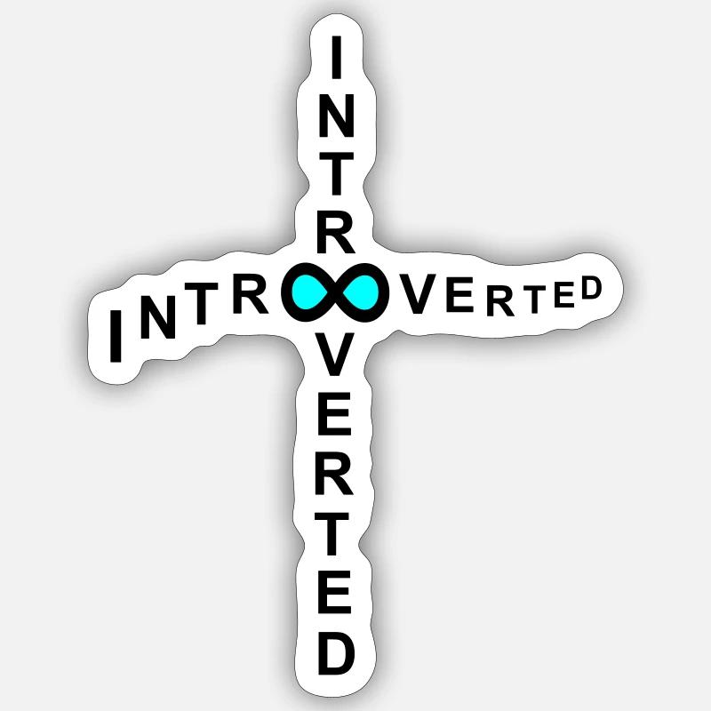 introverti Sticker taille S (10 x 10 cm)