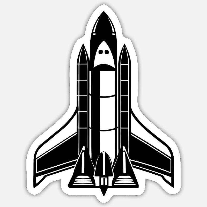 Navette spatiale Sticker taille S (10 x 10 cm)