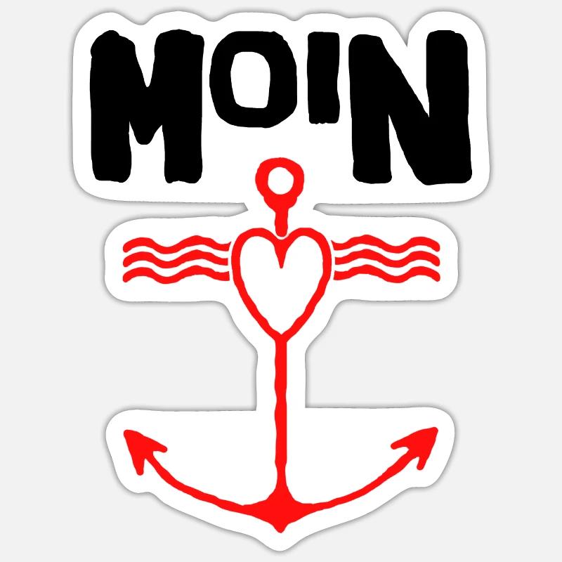Projet de conception Moin Anker - Sticker taille S (10 x 10 cm) - blanc mat