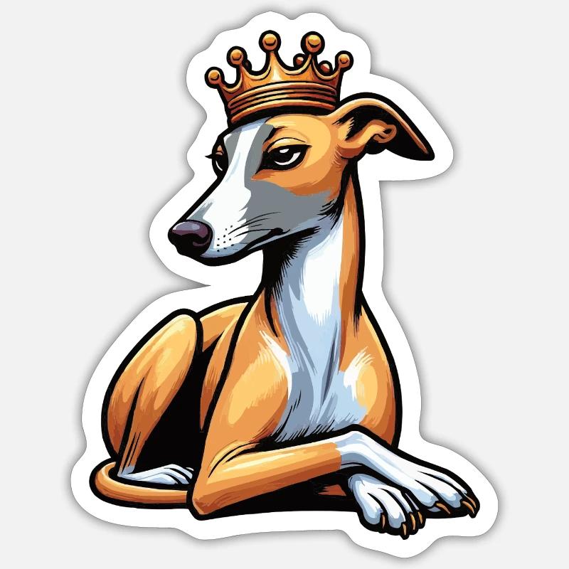 Whippet Greyhound Whippets Greyhound Owner - Sticker size S (10 x 10 cm) - white matte