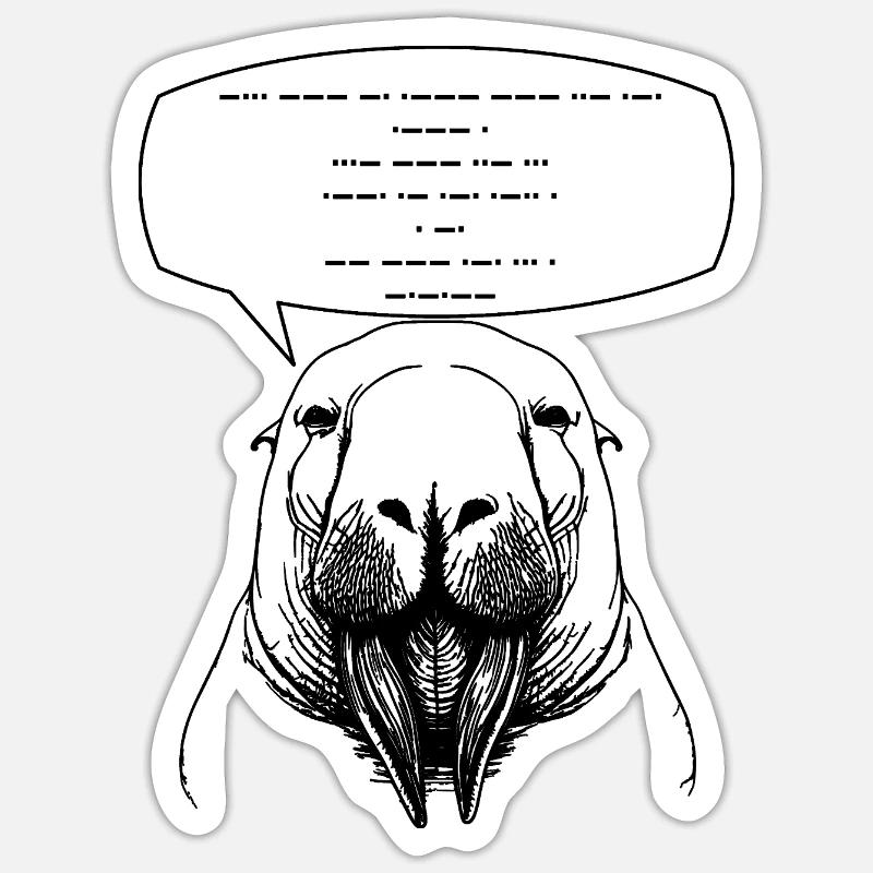Sprichst du Morsecode? - Sticker Größe S (10 x 10 cm) - Mattweiß