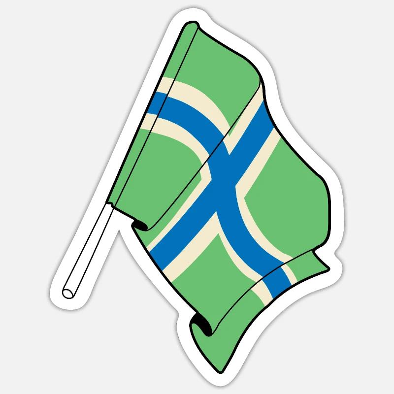Drapeau du Gloucestershire Sticker taille S (10 x 10 cm)