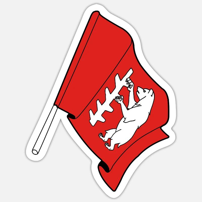 Drapeau du Warwickshire Sticker taille S (10 x 10 cm)