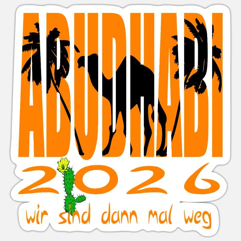 AbudhABI 2026 - Sticker size S (10 x 10 cm) - white matte