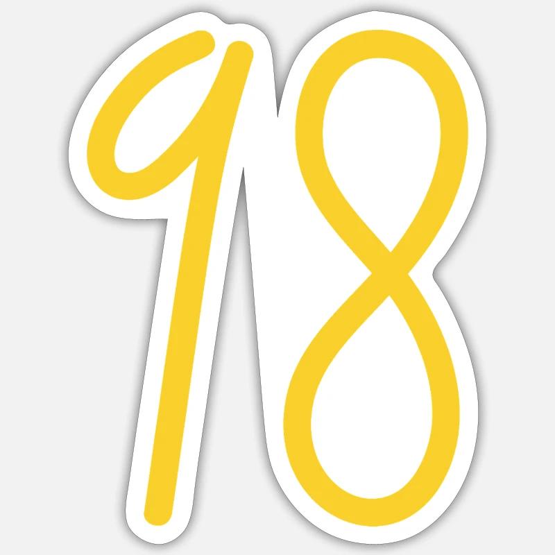 98 - Sticker taille S (10 x 10 cm) - blanc mat