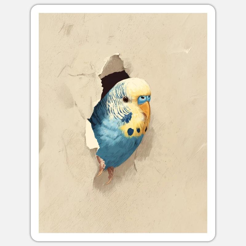 Budgerigar Sticker size S (10 x 10 cm)
