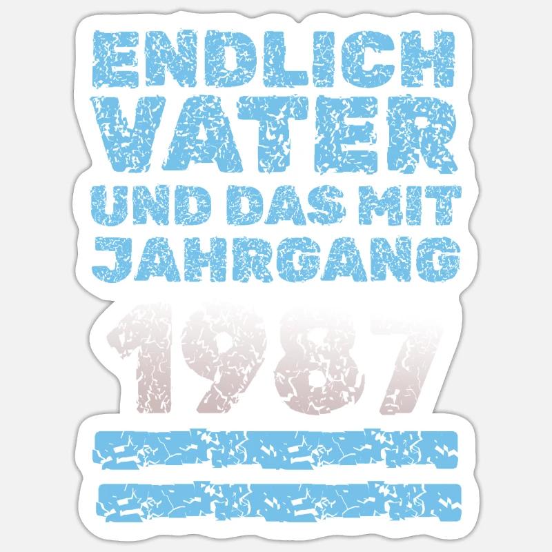 Father 1987 - Sticker size S (10 x 10 cm) - white matte