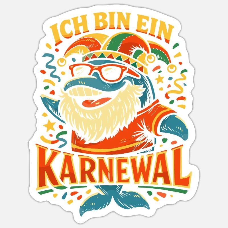 Carnaval de Cologne Cadeau du Carnaval Sticker taille S (10 x 10 cm)