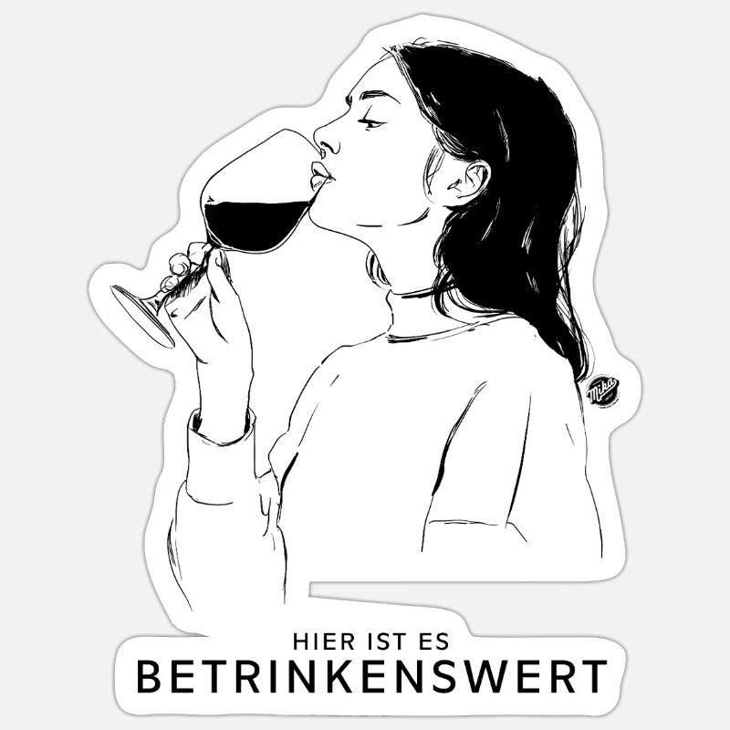 Drunken Sticker size S (10 x 10 cm)