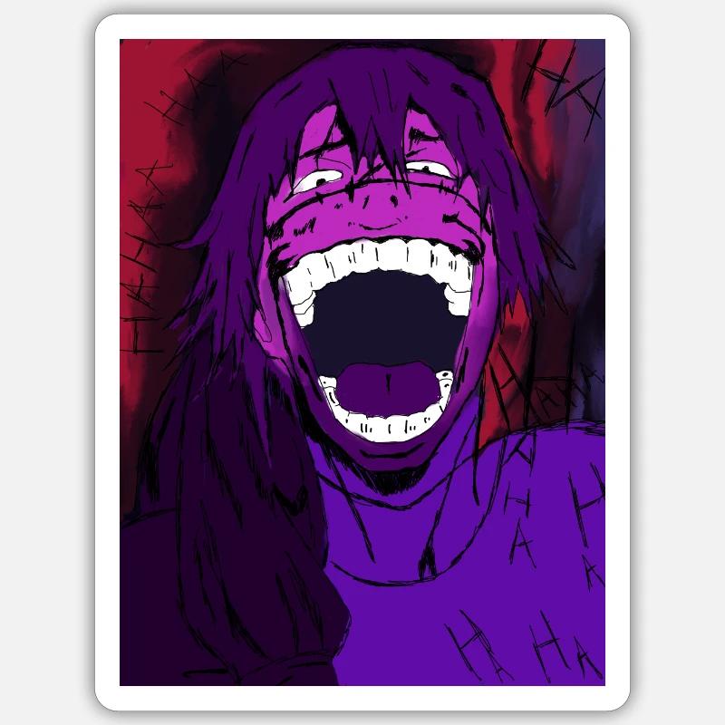 Verfluchtes Lachen - Sticker Größe S (10 x 10 cm) - Mattweiß