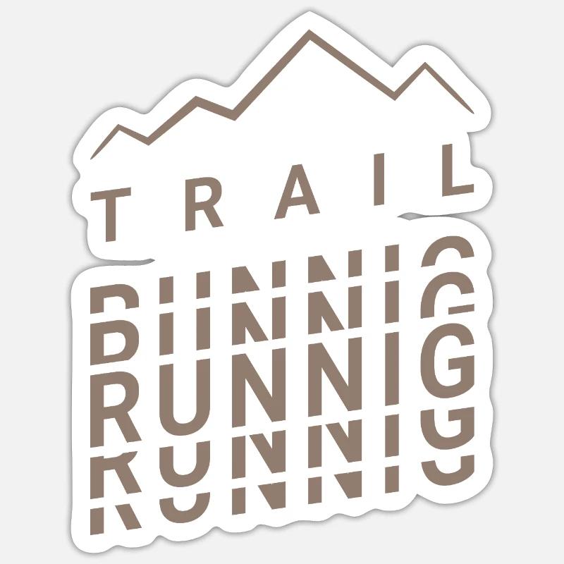 Trail Running Movement - Sticker size S (10 x 10 cm) - white matte