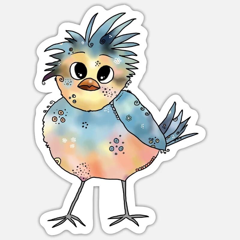 Bunter_Vogel Sticker taille S (10 x 10 cm)
