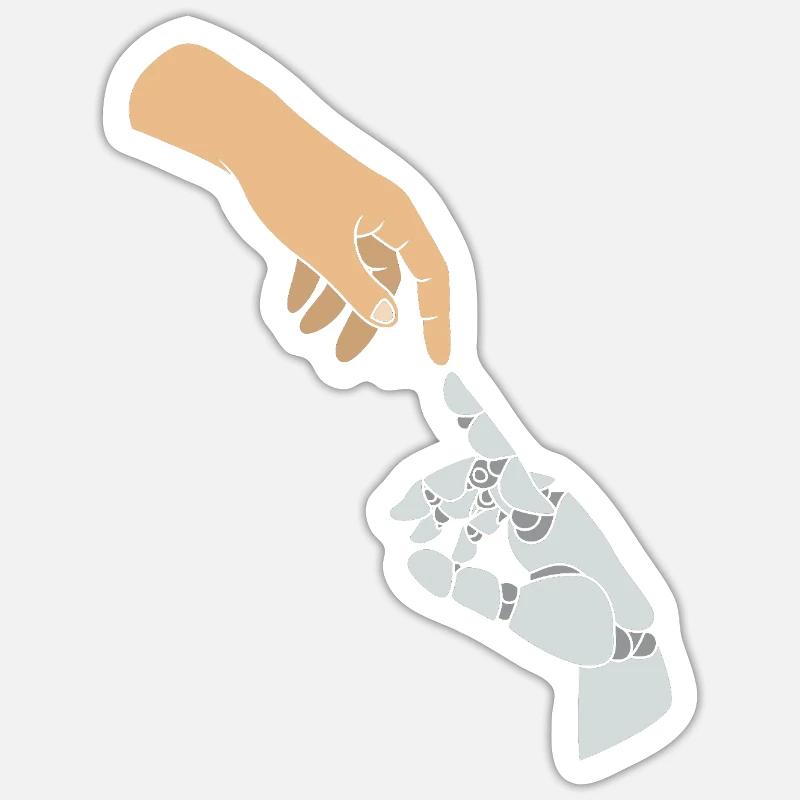 Intelligence artificielle GPT - Sticker taille S (10 x 10 cm) - blanc mat