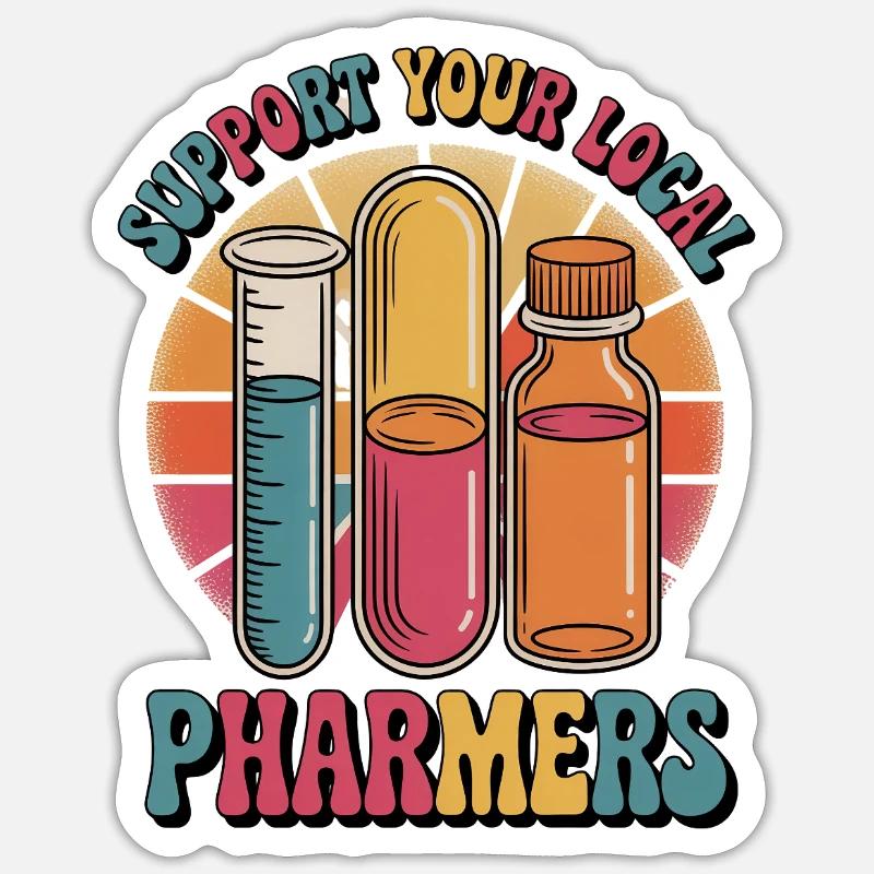 Support local pharmacists - Sticker size S (10 x 10 cm) - white matte
