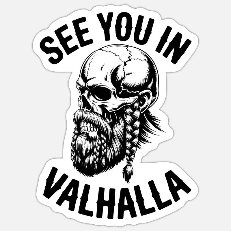 On se voit à Valhalla Sticker taille S (10 x 10 cm)