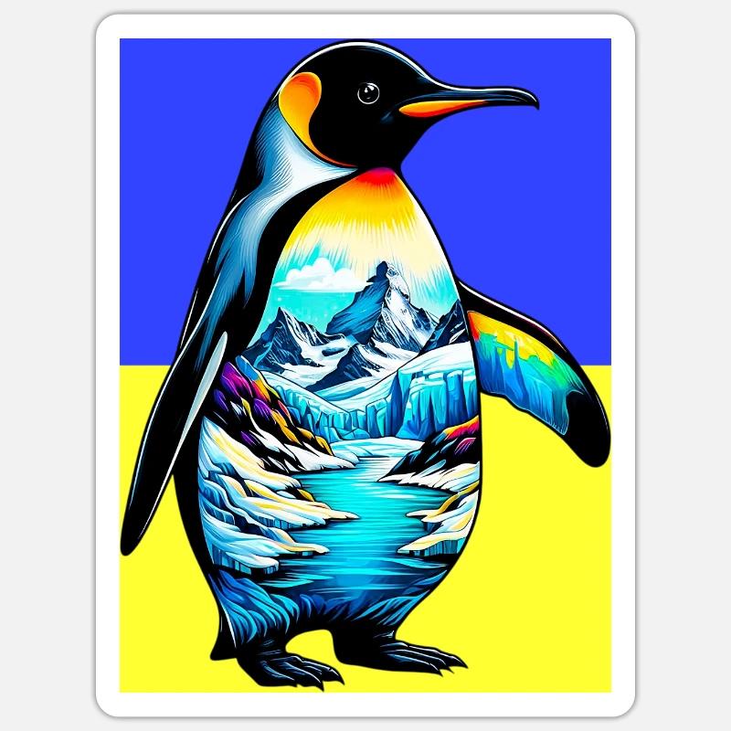 penguin - Sticker size S (10 x 10 cm) - white matte
