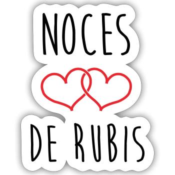 Ruby Wedding Anniversary - 35 years of marriage - Sticker size S (10 x 10 cm) - white matte - Front