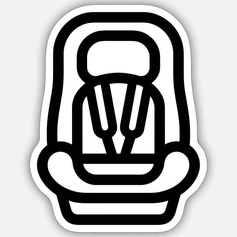 siège auto bébé Sticker size S (10 x 10 cm)